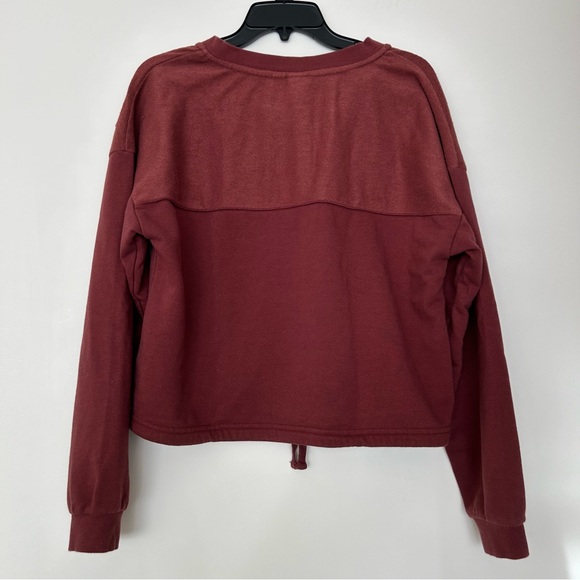 Roxy Henley Pullover Crop Sweatshirt Top - Picture 11 of 13